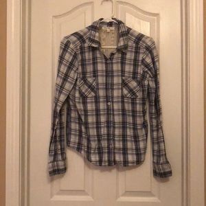 Lace back, button down flannel